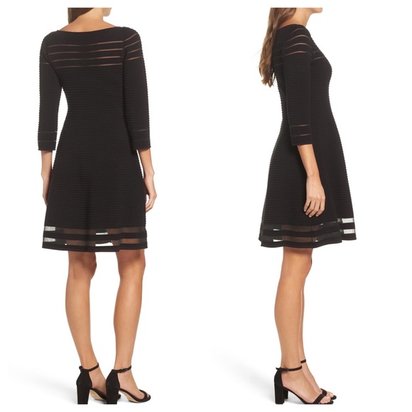 Eliza J Mesh Fit & Flare Dress - Picture 2 of 3